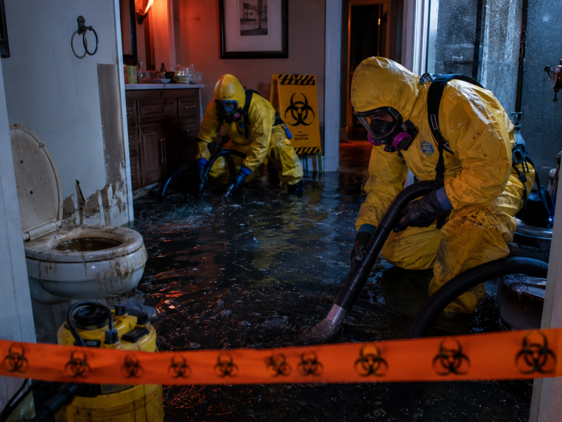 Sewage Backup Cleanup: The Overlap Between Water Damage and Biohazard Remediation