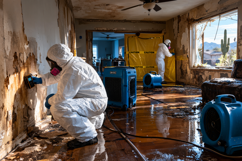 The 5-Step Process Professionals Follow When a Property Needs Both Water Damage Restoration and Hazard Cleanup